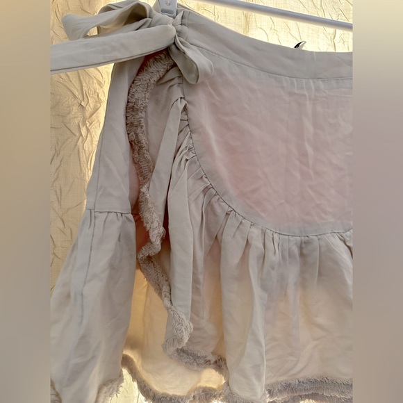 EMMIE ROSE Ruffle Wrap Mini Skirt - Picture 3 of 13